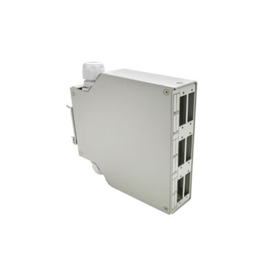 coffret d'extrémité optique montable de rail de vacarme de fibre de Dinrail en métal 6-Port