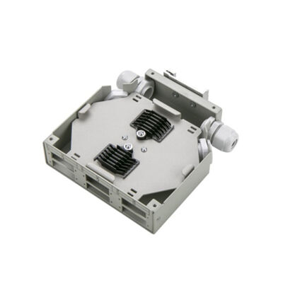 coffret d'extrémité optique montable de rail de vacarme de fibre de Dinrail en métal 6-Port