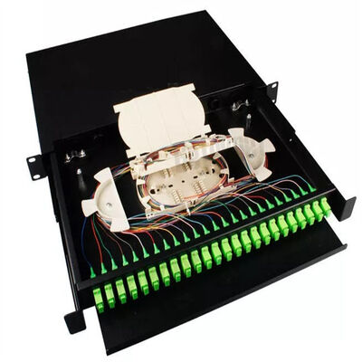 la correction optique de fibre de clôture de bâti de support de fibre de duplex de Sc Simplex/LC de port de 1U 19" 24 Panneau-déchargent