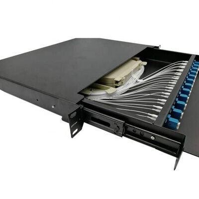 Le glissement du support optique de port du tableau de connexions de fibre 12 a monté 1U 19 pouces