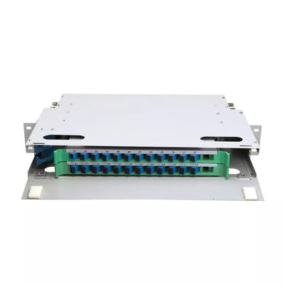 Noyau du panneau 24 de fibre de FTTH 1U 19 unité du tableau de connexions de support de pouce ODF
