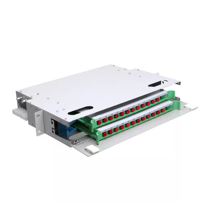 Noyau du panneau 24 de fibre de FTTH 1U 19 unité du tableau de connexions de support de pouce ODF
