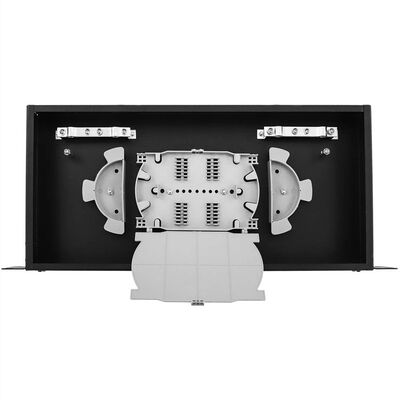 Port optique fixe du tableau de connexions de fibre du bâti de support ODF 1U 12 avec le panneau d'adaptateur