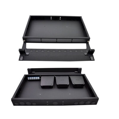 module de cassette de 1U MTP 96F MPO au noir de bâti de support de tableau de connexions de LC
