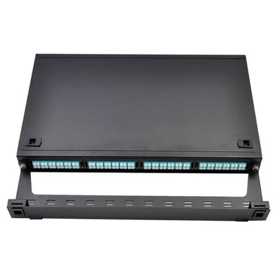 module de cassette de 1U MTP 96F MPO au noir de bâti de support de tableau de connexions de LC