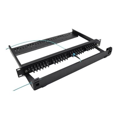 96 noir de bâti de support de clôture du tableau de connexions de cassette du noyau MPO LC 1U