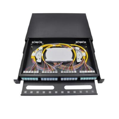 Fente duplex du tableau de connexion des fibres 1U des tableaux de connexions de 96FO MPO MTP LC 12