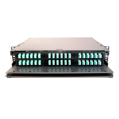 Fentes 72F du duplex 6 du panneau LC UPC d'adaptateur de la clôture 6 de fibre de bâti de support de LGX 2U