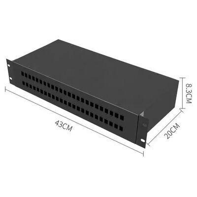 Le panneau électrique optique fixe 2U de fibre d'ODF étirent le tableau de connexions monté