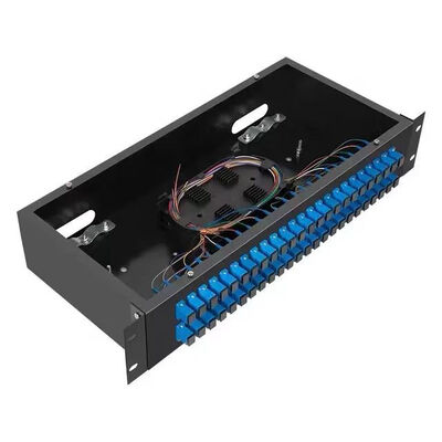Le panneau électrique optique fixe 2U de fibre d'ODF étirent le tableau de connexions monté