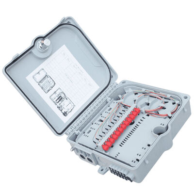Coffret d'extrémité optique de fibre 12Port SC/LC/ST/FC IP-66 UPC/APC FTTH gris-clair