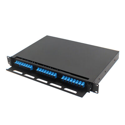 Le bâti de support optique de tableau de connexions de fibre de FTTH 1U 24 creuse le St de Sc LC FC