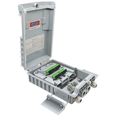 Diviseur gris-clair optique de PLC 1x8 de boîte de diviseur de fibre de SM/millimètre