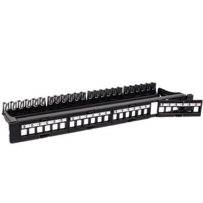 Le blanc d'UTP de tableau de connexions de réseau de CAT5 CAT6 a déchargé le tableau de connexions RJ45 24 gauche