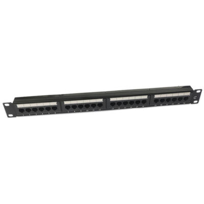 Blanc trapézoïdal gauche RJ45 de tableau de connexions du tableau de connexions CAT6 d'UTP 24 1U