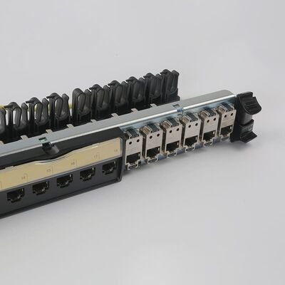 Tableau de connexions gauche intégré du tableau de connexions de réseau d'UTP RJ45 1U 24