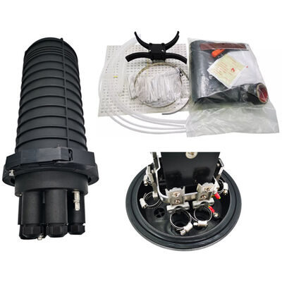 Type 6 plastique gauche de dôme de boîte de jonction de câble à fibres optiques de 144 noyaux de PC de fermeture d'épissure de fibre