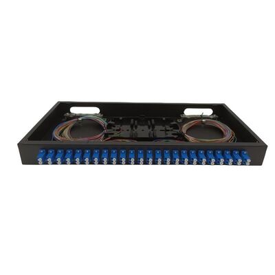 Tableau de connexions optique de fibre de fibres du bâti 48 de mur de FTTH ODF avec des nattes de coupleur duplex de LC