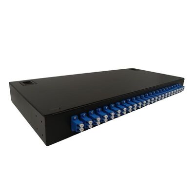 Tableau de connexions optique de fibre de fibres du bâti 48 de mur de FTTH ODF avec des nattes de coupleur duplex de LC