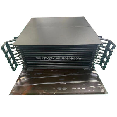 Panneau de brassage fibre optique duplex LC 430x200x46mm pour câblage réseau