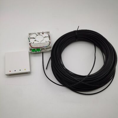 LC/APC boîtes de terminaison de fibres pré-connectées 4 fibres 10-100M boîte de sortie murale 4fo