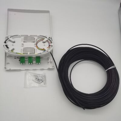 6Cores LC/APC boîte de distribution optique pré-connectée 6Fibres sortie murale boîte de prise de courant