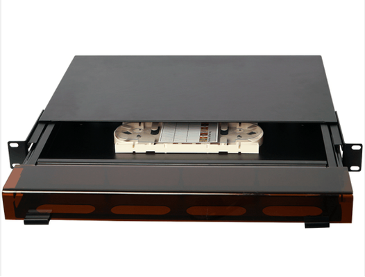 1U 96 Noyaux MTP MPO -LC Panneau de patch ODF Chassis boîtier Type coulissant avec couverture de poussière pour 4 cassettes