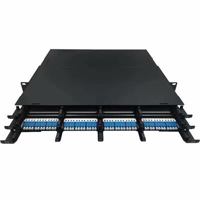1U 144 cœurs MTP MPO - Panneau de brassage LC ODF Boîtier châssis coulissant pour 12 cassettes